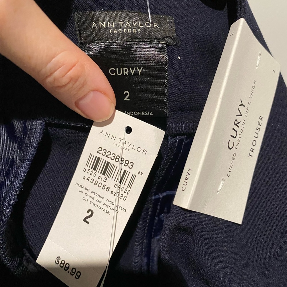 NWT Ann Taylor Factory Navy Trouser Pants